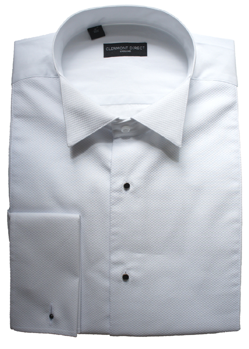 100% Cotton Stud Front Marcella Wing Collar Shirt